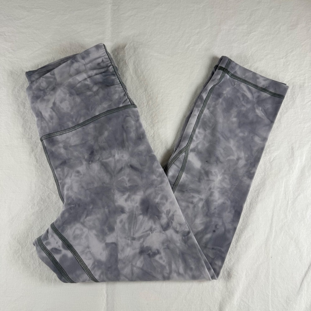 Lululemon 4 Align 21" Crop Diamond Dye Stargaze Pitch Gray Cross Waist Leggings